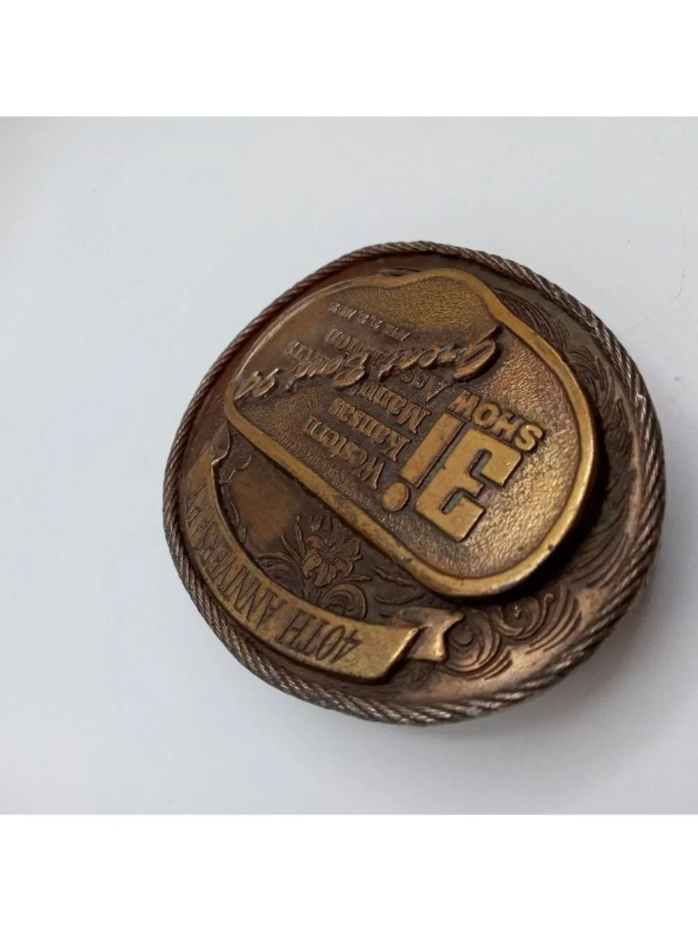 Great Bend KS Belt Buckle 1994 Tractor Farm Implements Kansas Farm 3I Show